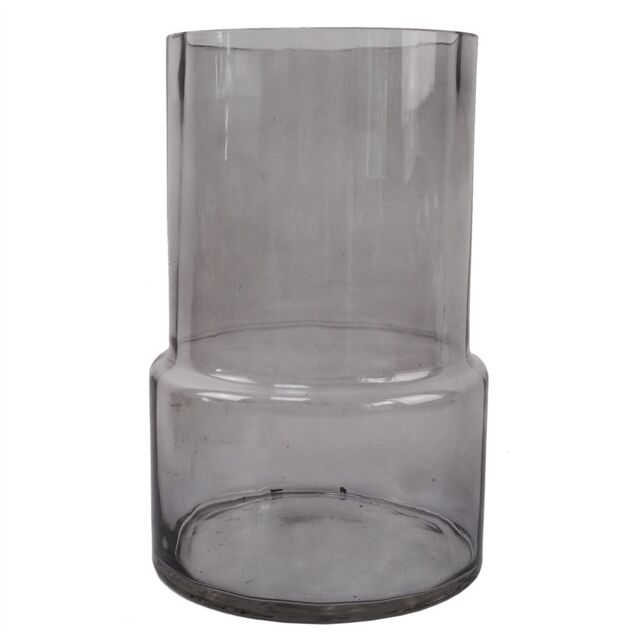Leaf 26cm Grey Smoke Glass Vase in Green - image 1