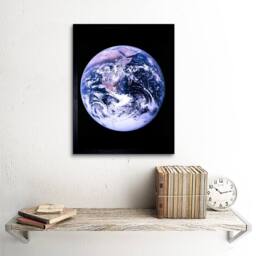 "Artery8 Space NASA Earth Apollo 17 Blue Marble Photograph Framed Art Print - Size: W12"" x H16""" - thumbnail 2