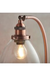 Netlighting Hansen 1 Light Table Lamp Aged Copper Glass E14 in Brown - thumbnail 4