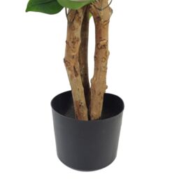 Leaf Artificial Ficus Tree Plant Evergreen Bushy 90cm Realistic House Plants Botanik in Green - thumbnail 3