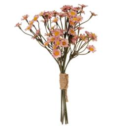 Lemon Pavilion Furniture and Decor Pink Daisy Bunch Artificial Flower - Plastic - L16xW16xH27 cm - Pink in Light Pink - thumbnail 1
