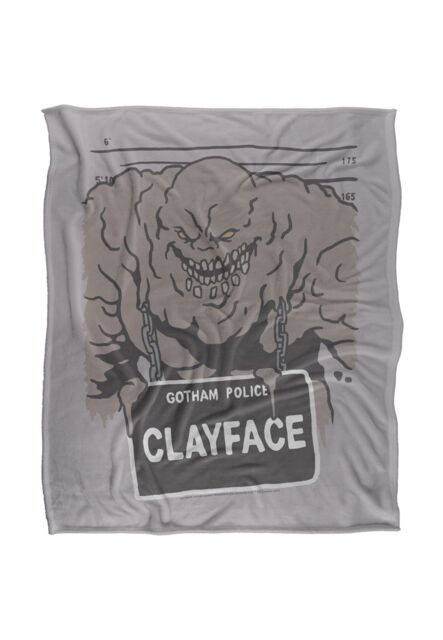 DC Comics Batman The Clayface Mugshot Blanket 152 x 127 cm in White - image 1