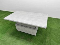 Fimous PE Rattan High Back Lounge Sofa Set Patio Adjustable Lifting Dining or Coffee Table & Chairs Set w/ 3 Seater Sofa Reclining Chair Big - thumbnail 3