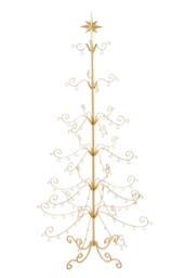 Living and Home Metal Christmas Tree Holiday Ornament Display Stand with Star Top in Gold - Size: Large - thumbnail 5