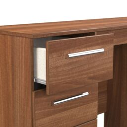 Ready Assembled 2 U Trent 6 Drawer Kneehole Desk (Ready Assembled) in Walnut - thumbnail 5