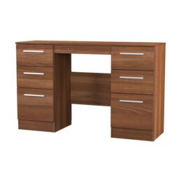 Ready Assembled 2 U Trent 6 Drawer Kneehole Desk (Ready Assembled) in Walnut - thumbnail 3