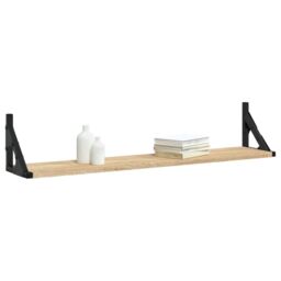 Berkfield Home Wall Shelves 2 pcs Sonoma Oak 80x15x15.5 cm Engineered wood in Brown - thumbnail 3