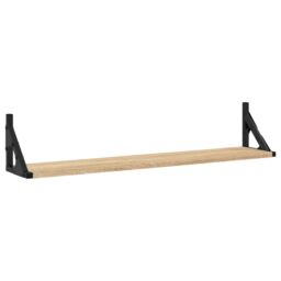 Berkfield Home Wall Shelves 2 pcs Sonoma Oak 80x15x15.5 cm Engineered wood in Brown - thumbnail 4