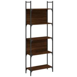 Berkfield Home Bookshelf 5-Tier Brown Oak 60.5x24x166.5 cm Engineered Wood - thumbnail 1