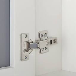 Wyld and Coco Bathroom Mirror White Modern Plywood Construction Hidden Shelf - thumbnail 5