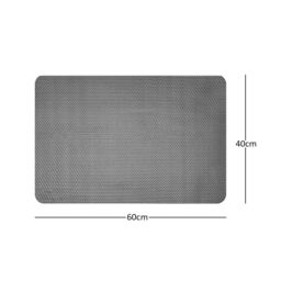 Nicoman Reversible Dual-Colour PVC Anti Slip Shower Mat Bath Mat - Rectangular 60x40 cm in Grey - thumbnail 3