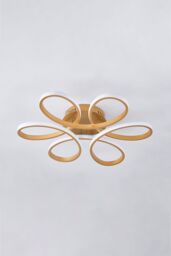 Living and Home 74W Modern Gold Acrylic Petal LED Semi Ceiling Light - thumbnail 4