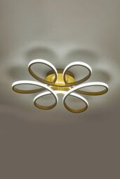 Living and Home 74W Modern Gold Acrylic Petal LED Semi Ceiling Light - thumbnail 5