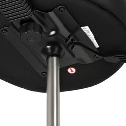 Levede Swivel Drafting Chair Low Back Round Rolling Stool Height Adjustable in Black - thumbnail 6