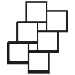 Berkfield Home Black Oak Wall Cabinet - 78x15x92 cm - Made from Engineered Wood - Size: 78 x 15 x 92 cm - thumbnail 6