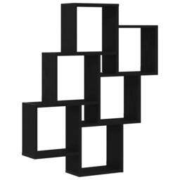 Berkfield Home Black Oak Wall Cabinet - 78x15x92 cm - Made from Engineered Wood - Size: 78 x 15 x 92 cm