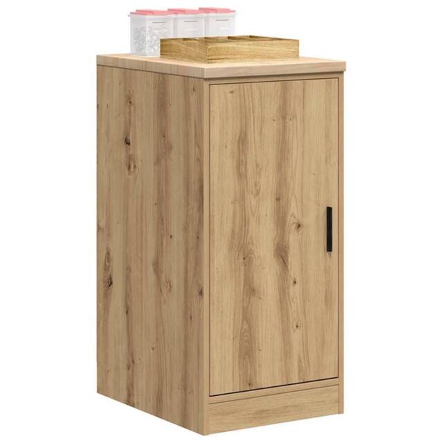 Berkfield Home Garage Storage Cabinet Artisan Oak 40x51x85 cm Solid Wood Pine in Brown - Size: 40 x 51 x 85 cm - image 1