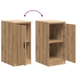 Berkfield Home Garage Storage Cabinet Artisan Oak 40x51x85 cm Solid Wood Pine in Brown - Size: 40 x 51 x 85 cm - thumbnail 9