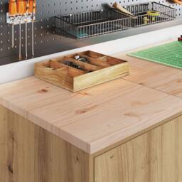 Berkfield Home Garage Storage Cabinet Artisan Oak 40x51x85 cm Solid Wood Pine in Brown - Size: 40 x 51 x 85 cm - thumbnail 4