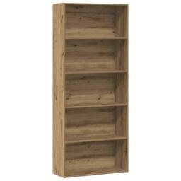 Berkfield Home Book Cabinet Artisian Oak 80x30x189 cm Engineered Wood in Brown - Size: 80 x 30 x 189 cm - thumbnail 2