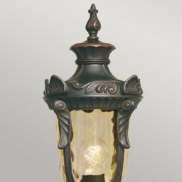 Netlighting Philadelphia 1 Light Medium Outdoor Pedestal Lantern Old Bronze IP44 E27 in Brown - thumbnail 3