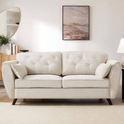 Home Detail Mona 3 Seater Sofa in Cream - thumbnail 2