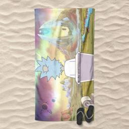 Rick & Morty Toilet Scene Beach Towel - thumbnail 2