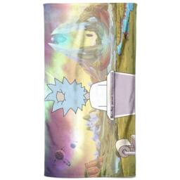 Rick & Morty Toilet Scene Beach Towel - thumbnail 1