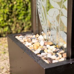 Primrose Lamego Bamboo Mirror Water Feature With Lights 180cm in Brown - thumbnail 4