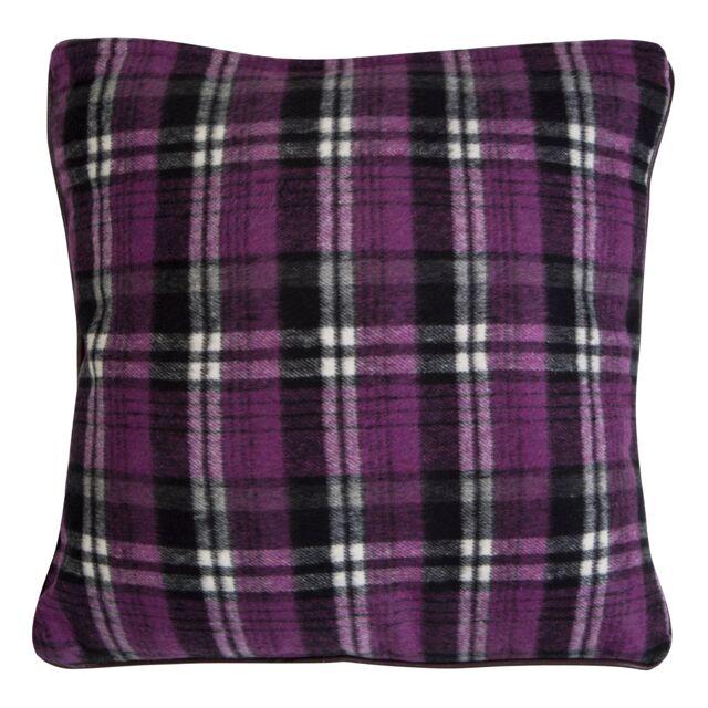 Orsina Heritage Large Check Cushion in Purple - image 1