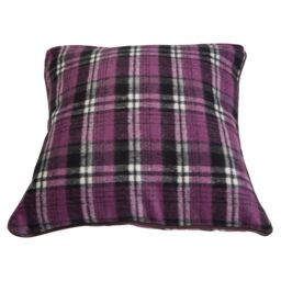 Orsina Heritage Large Check Cushion in Purple - thumbnail 2