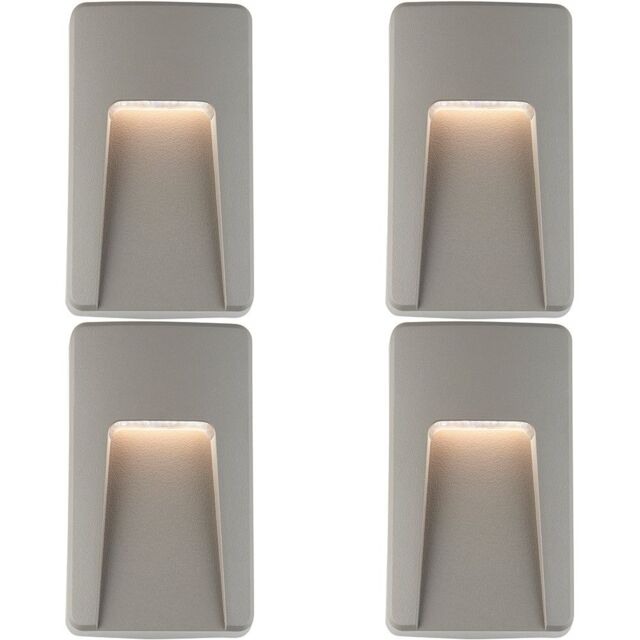 Loops 4 PACK Vertical Outdoor Pathway Guide Light - Indirect CCT LED - Grey ABS - image 1