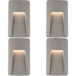 Loops 4 PACK Vertical Outdoor Pathway Guide Light - Indirect CCT LED - Grey ABS