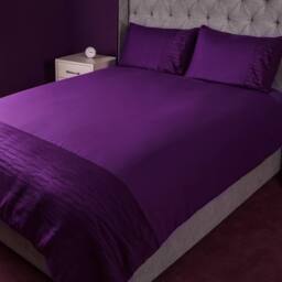Voltico Plum Luxury Jacquard Duvet Cover Set, Single to King - thumbnail 1