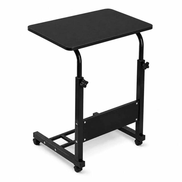 FLAVORA Black With Black Frame-Adjustable Laptop Table Desk - Size: 0.6m2 - image 1