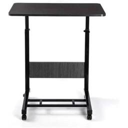 FLAVORA Black With Black Frame-Adjustable Laptop Table Desk - Size: 0.6m2 - thumbnail 4