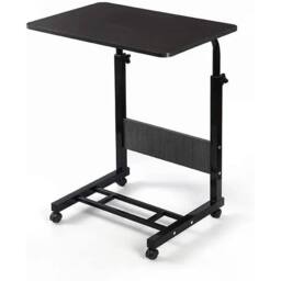 FLAVORA Black With Black Frame-Adjustable Laptop Table Desk - Size: 0.6m2 - thumbnail 2