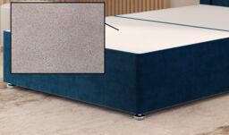 "Somnior Alexas Divan Bed Base with 54"" Floor Standing Headboard Plush Velvet in Navy - Size: Single" - thumbnail 4