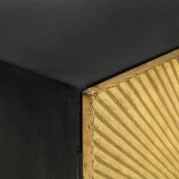Berkfield Home Sideboard 55x30x75 cm Solid Wood Mango in Gold - Size: 55 x 30 x 75 cm - thumbnail 6