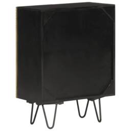 Berkfield Home Sideboard 55x30x75 cm Solid Wood Mango in Gold - Size: 55 x 30 x 75 cm - thumbnail 3