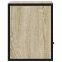 Berkfield Home Wall-mounted Bedside Cabinet Sonoma Oak 40x31x39.5 cm in Brown - thumbnail 6