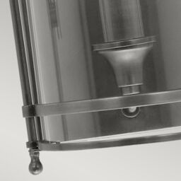 Netlighting Guildhall 1 Light Indoor Candle Wall Light Polished Nickel E14 in Grey - thumbnail 3