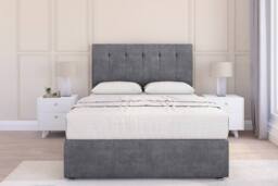 "Sloomy Highbury Coniston Divan Base No Drawers - 54"" Headboard in Dark Grey - Size: Single" - thumbnail 1