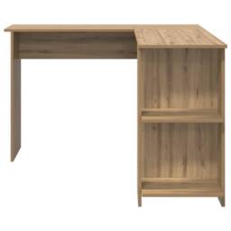 Berkfield Home Corner Desk with Storage Artisan Oak 140x113, 5x75cm in Brown - Size: 5x75 cm - thumbnail 5