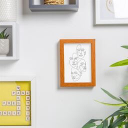 "Nicola Spring 3D Box Photo Frame - 5 x 7"" in Dark Brown" - thumbnail 5
