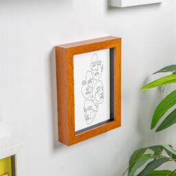 "Nicola Spring 3D Box Photo Frame - 5 x 7"" in Dark Brown" - thumbnail 6