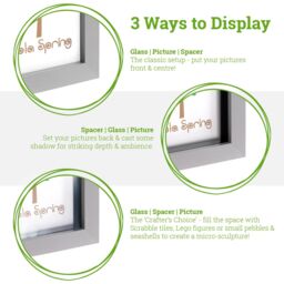 "Nicola Spring 3D Box Photo Frame - 5 x 7"" in Dark Brown" - thumbnail 3