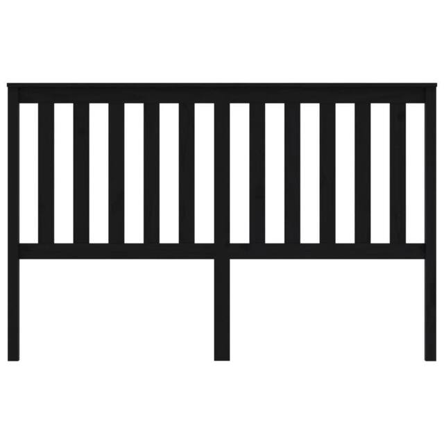Berkfield Home Beautiful Bed Headboard Black 166x6x101 cm Solid Wood Pine - Size: 166 x 6 x 101 cm - image 1