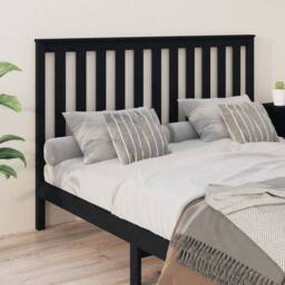 Berkfield Home Beautiful Bed Headboard Black 166x6x101 cm Solid Wood Pine - Size: 166 x 6 x 101 cm - thumbnail 4