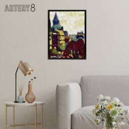 "Artery8 St Germain des pres Paris Henry Lyman Sayen Framed Canvas Wall Art - Size: W12"" x H16""" - thumbnail 3